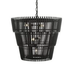 Apollo 355P06CB 6-Light Pendant Light - Carbon Black -Hanging Lighting 355P06MB