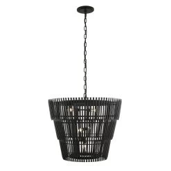 Apollo 355P06CB 6-Light Pendant Light - Carbon Black