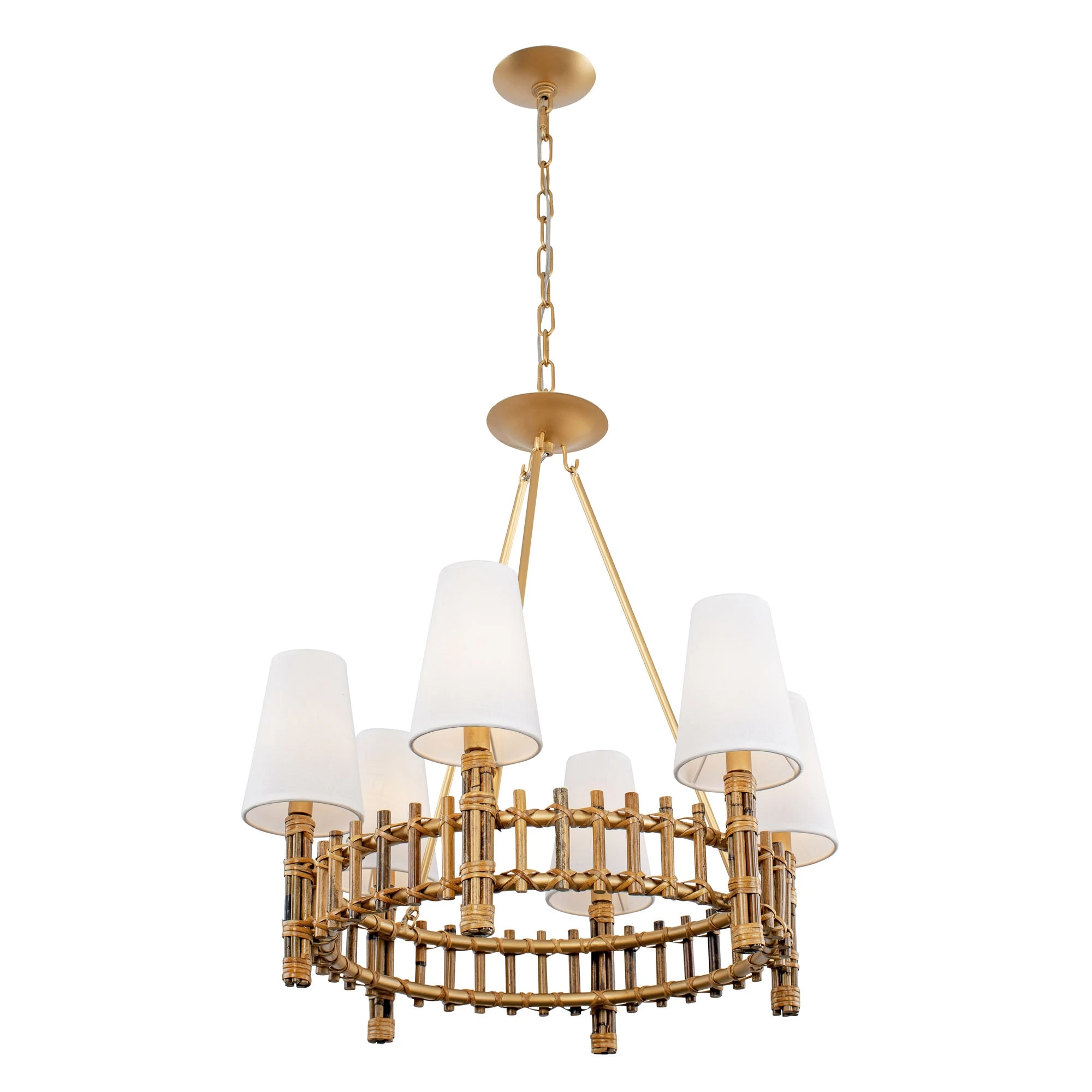 Nevis 360C06FG 6-Light Chandelier - French Gold 8 Nevis 360C06FG 6-Light Chandelier - French Gold - Image 6