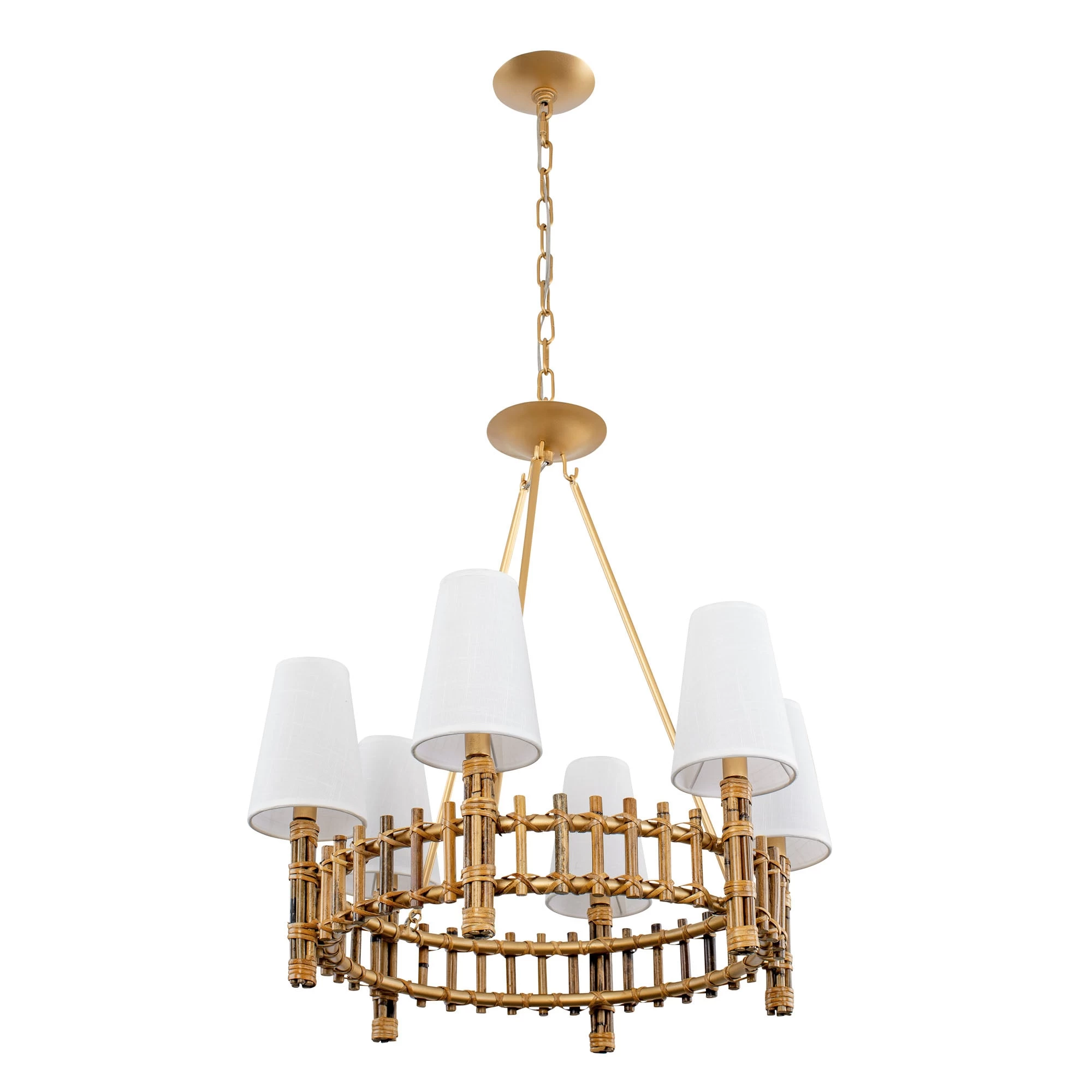 Nevis 360C06FG 6-Light Chandelier - French Gold 4 Nevis 360C06FG 6-Light Chandelier - French Gold - Image 2