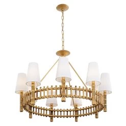 Nevis 360C09FG 9-Light Chandelier - French Gold -Hanging Lighting 360C09FG 2