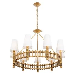 Nevis 360C09FG 9-Light Chandelier - French Gold -Hanging Lighting 360C09FG 3