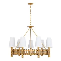 Nevis 360C09FG 9-Light Chandelier - French Gold -Hanging Lighting 360C09FG 4