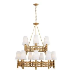 Nevis 360C15FG 15-Light Chandelier - French Gold -Hanging Lighting 360C15FG