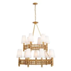 Nevis 360C15FG 15-Light Chandelier - French Gold -Hanging Lighting 360C15FG 2