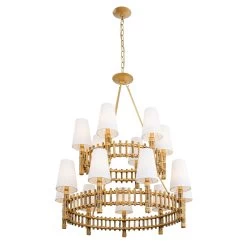 Nevis 360C15FG 15-Light Chandelier - French Gold -Hanging Lighting 360C15FG 3