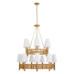 Nevis 360C15FG 15-Light Chandelier - French Gold -Hanging Lighting 360C15FG 4