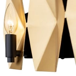Malone 361B02MBFG 2-Light Vanity Light - Matte Black/French Gold 11 Malone 361B02MBFG 2-Light Vanity Light - Matte Black/French Gold -Hanging Lighting 361B02MBFG 5