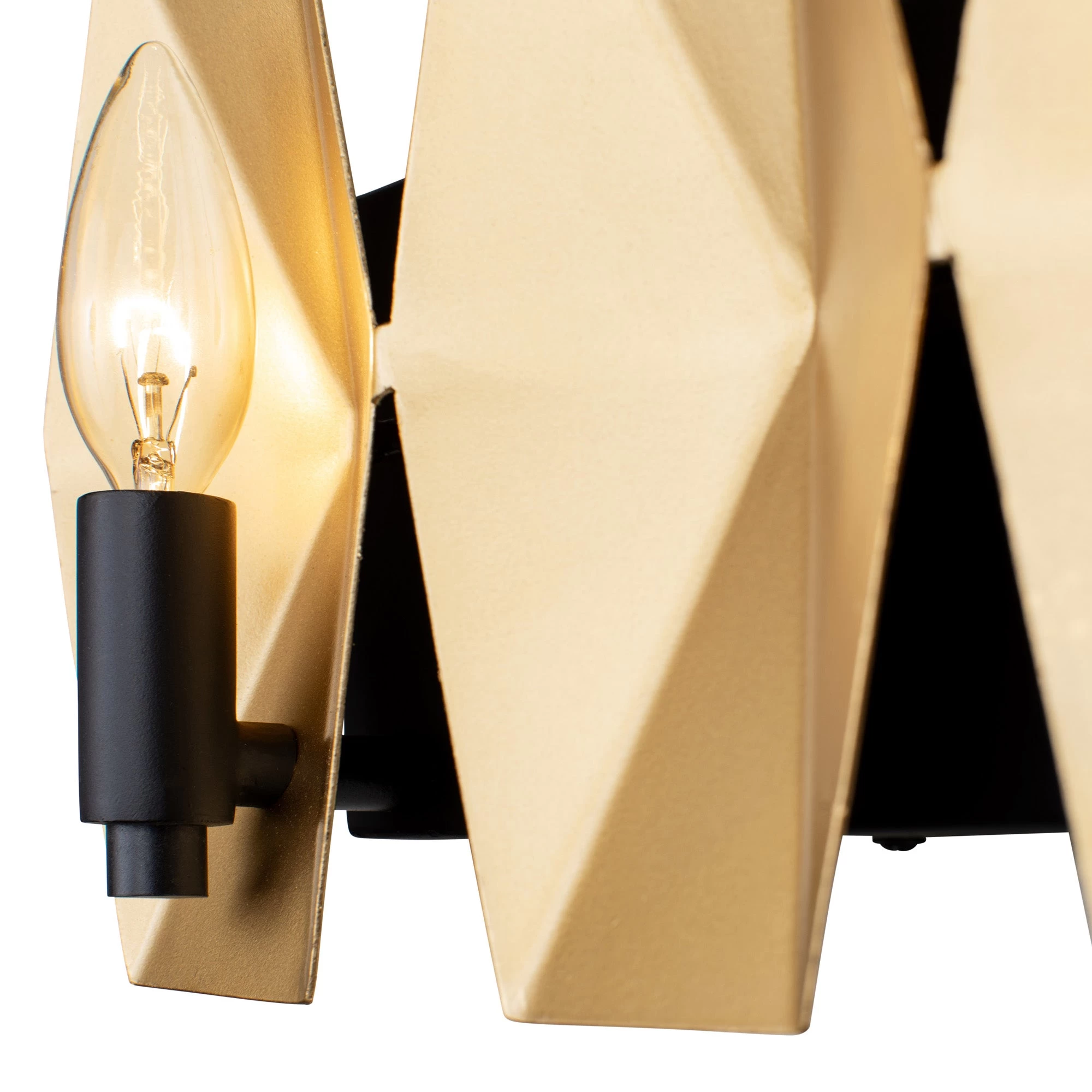 Malone 361B02MBFG 2-Light Vanity Light - Matte Black/French Gold 7 Malone 361B02MBFG 2-Light Vanity Light - Matte Black/French Gold - Image 5