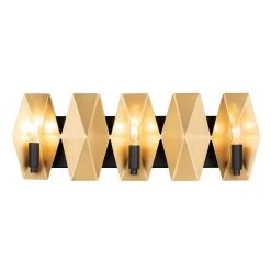 Malone 361B03MBFG Vanity Light Black Gold