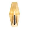 Malone 361W01MBFG 1-Light Wall Sconce - Matte Black/French Gold -Hanging Lighting 361W01MBFG