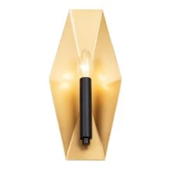 Malone 361W01MBFG 1-Light Wall Sconce - Matte Black/French Gold -Hanging Lighting 361W01MBFG 3
