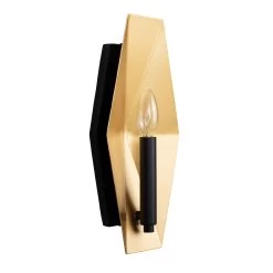 Malone 361W01MBFG 1-Light Wall Sconce - Matte Black/French Gold -Hanging Lighting 361W01MBFG 4