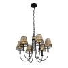 Cayman 362C06BL 6-Light Chandelier - Black -Hanging Lighting 362C06BL 1