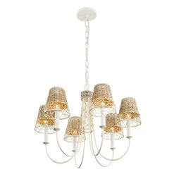Cayman 362C06CW 6-Light Chandelier - Country White