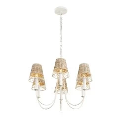Cayman 362C06CW 6-Light Chandelier - Country White -Hanging Lighting 362C06CW 3