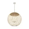 Cayman 362P06CW 6-Light Orb Pendant Light - Country White -Hanging Lighting 362P06CW 1