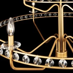 Monroe 363C09AG 9-Light Crystal Chandelier - Antique Gold -Hanging Lighting 363C09AG 4