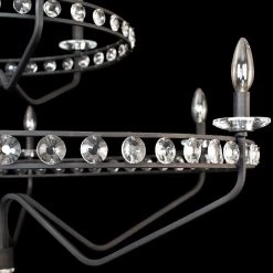 Monroe 363C09CB 9-Light Crystal Chandelier - Carbon Black 7 Monroe 363C09CB 9-Light Crystal Chandelier - Carbon Black -Hanging Lighting 363C09CB 4