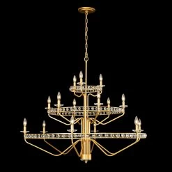 Monroe 363C15AG 15-Light Crystal Chandelier - Antique Gold 10 Monroe 363C15AG 15-Light Crystal Chandelier - Antique Gold -Hanging Lighting 363C15AG 2