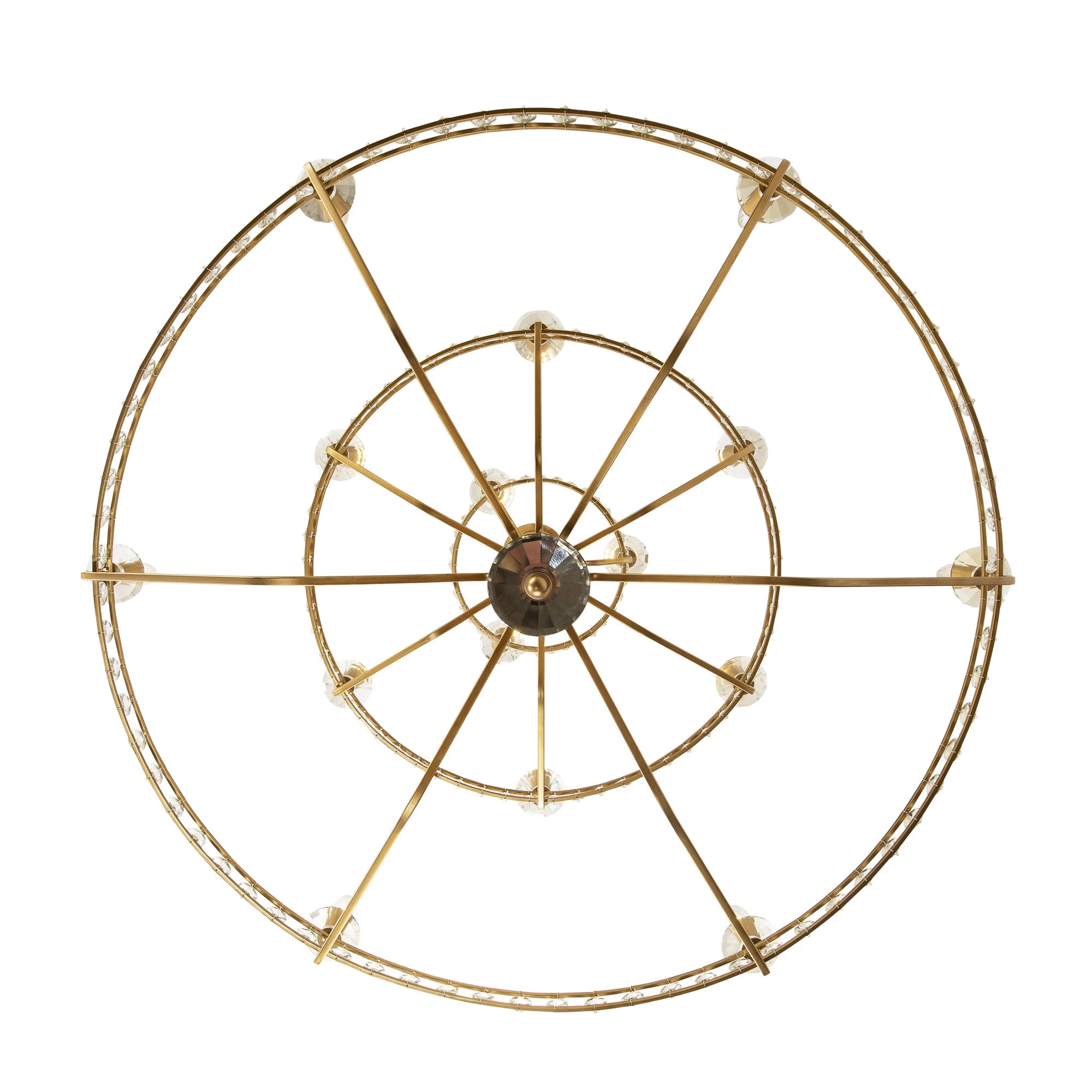 Monroe 363C15AG 15-Light Crystal Chandelier - Antique Gold 8 Monroe 363C15AG 15-Light Crystal Chandelier - Antique Gold - Image 6