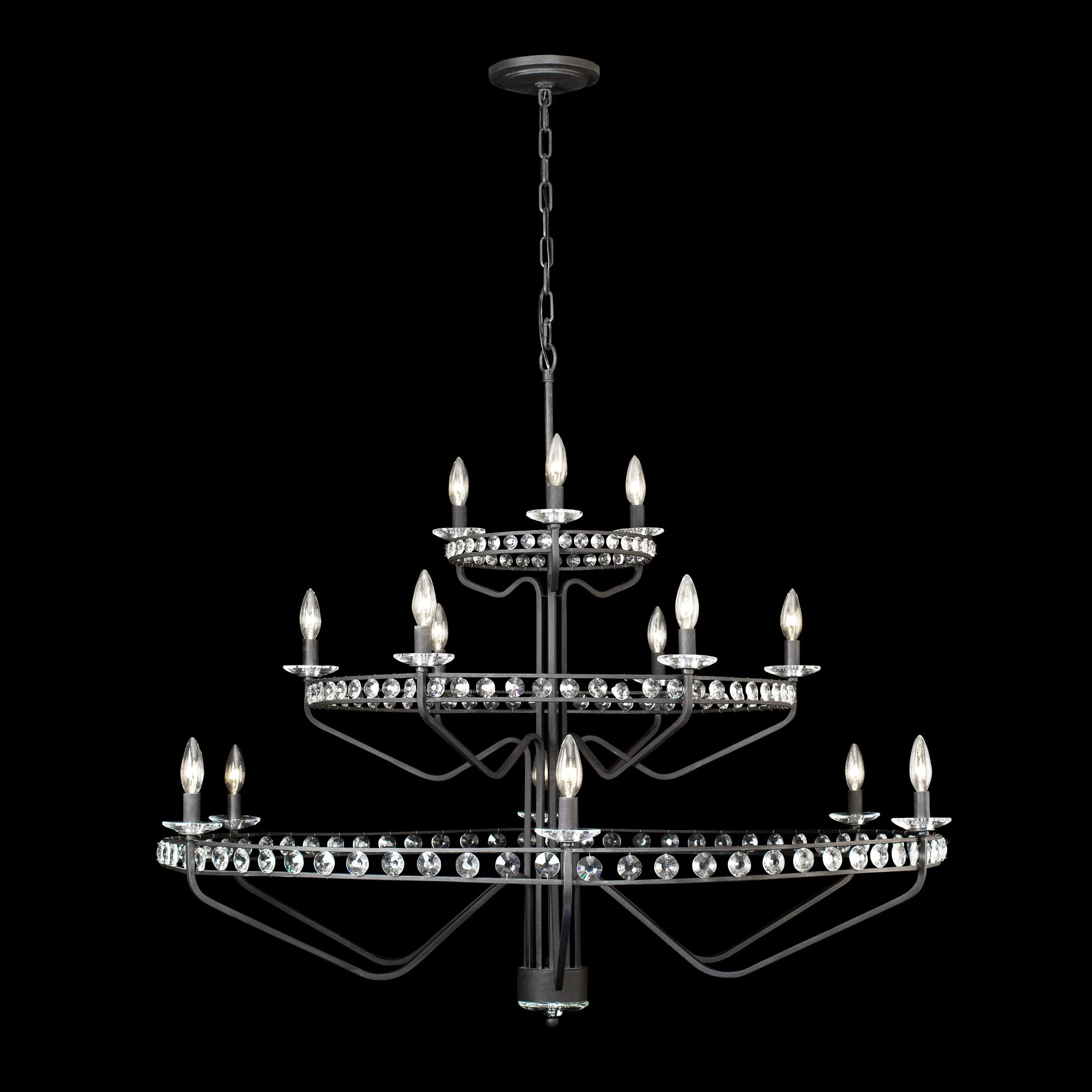 Monroe 363C15CB 15-Light Chandelier - Carbon Black 5 Monroe 363C15CB 15-Light Chandelier - Carbon Black - Image 3