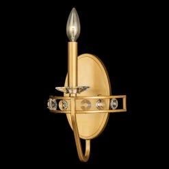 Monroe 363W01AG 1-Light Crystal Wall Sconce - Antique Gold 10 Monroe 363W01AG 1-Light Crystal Wall Sconce - Antique Gold -Hanging Lighting 363W01AG 3