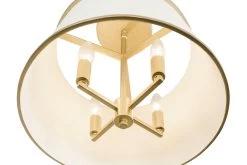 Coco 364S04MWFG 4-Light Semi-Flush - Matte White/French Gold -Hanging Lighting 364S04MWFG Detail 1