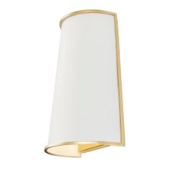 Coco 364W02MWFG 2-Light Wall Sconce - Matte White/French Gold -Hanging Lighting 364W02MWFG 2