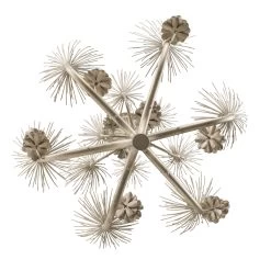 Pinion 365C06ZG 6-Light Chandelier - Zen Gold -Hanging Lighting 365C06ZG 6