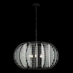 Caesar 367P08CB 8-Light Pendant Light - Carbon -Hanging Lighting 367P08CB