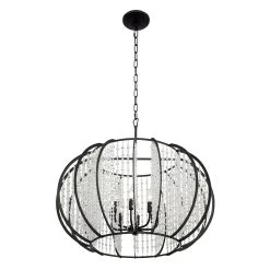 Caesar 367P08CB 8-Light Pendant Light - Carbon -Hanging Lighting 367P08CB 3