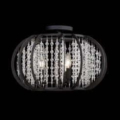 Caesar 367S03CB 3-Light Semi-Flush - Carbon -Hanging Lighting 367S03CB
