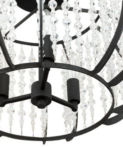 Caesar 367S03CB 3-Light Semi-Flush - Carbon -Hanging Lighting 367S03CB Detail 1