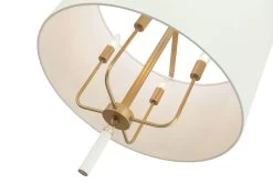 Secret Agent 368P04GOW 4-Light Pendant Light - Painted Gold/White Leather -Hanging Lighting 368P04GOW Detail 1