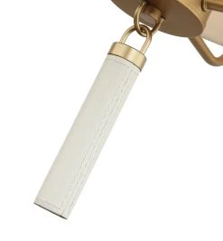 Secret Agent 368P04GOW 4-Light Pendant Light - Painted Gold/White Leather -Hanging Lighting 368P04GOW Detail 2