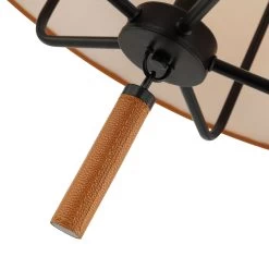 Secret Agent 368P05BLC 5-Light Pendant Light - Black/Camel Leather -Hanging Lighting 368P05BLC Detail 2