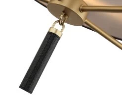 Secret Agent 368P05GOB 5-Light Pendant Light - Painted Gold/Black Leather -Hanging Lighting 368P05GOB Detail 1