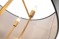 Secret Agent 368P05GOB 5-Light Pendant Light - Painted Gold/Black Leather -Hanging Lighting 368P05GOB Detail 2