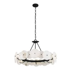 Cosmos 370C06MB 6-Light Chandelier - Matte Black -Hanging Lighting 370C06MB 1