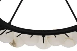 Cosmos 370C06MB 6-Light Chandelier - Matte Black -Hanging Lighting 370C06MB Detail 2
