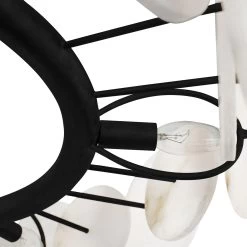 Cosmos 370C06MB 6-Light Chandelier - Matte Black -Hanging Lighting 370C06MB Detail 3