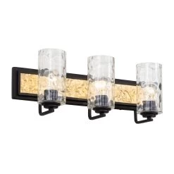 Hammer Time 371B03CBFG 3-Light Vanity Light - Carbon/French Gold -Hanging Lighting 371B03CBFG 2
