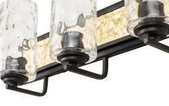 Hammer Time 371B03CBFG 3-Light Vanity Light - Carbon/French Gold -Hanging Lighting 371B03CBFG Detail 1
