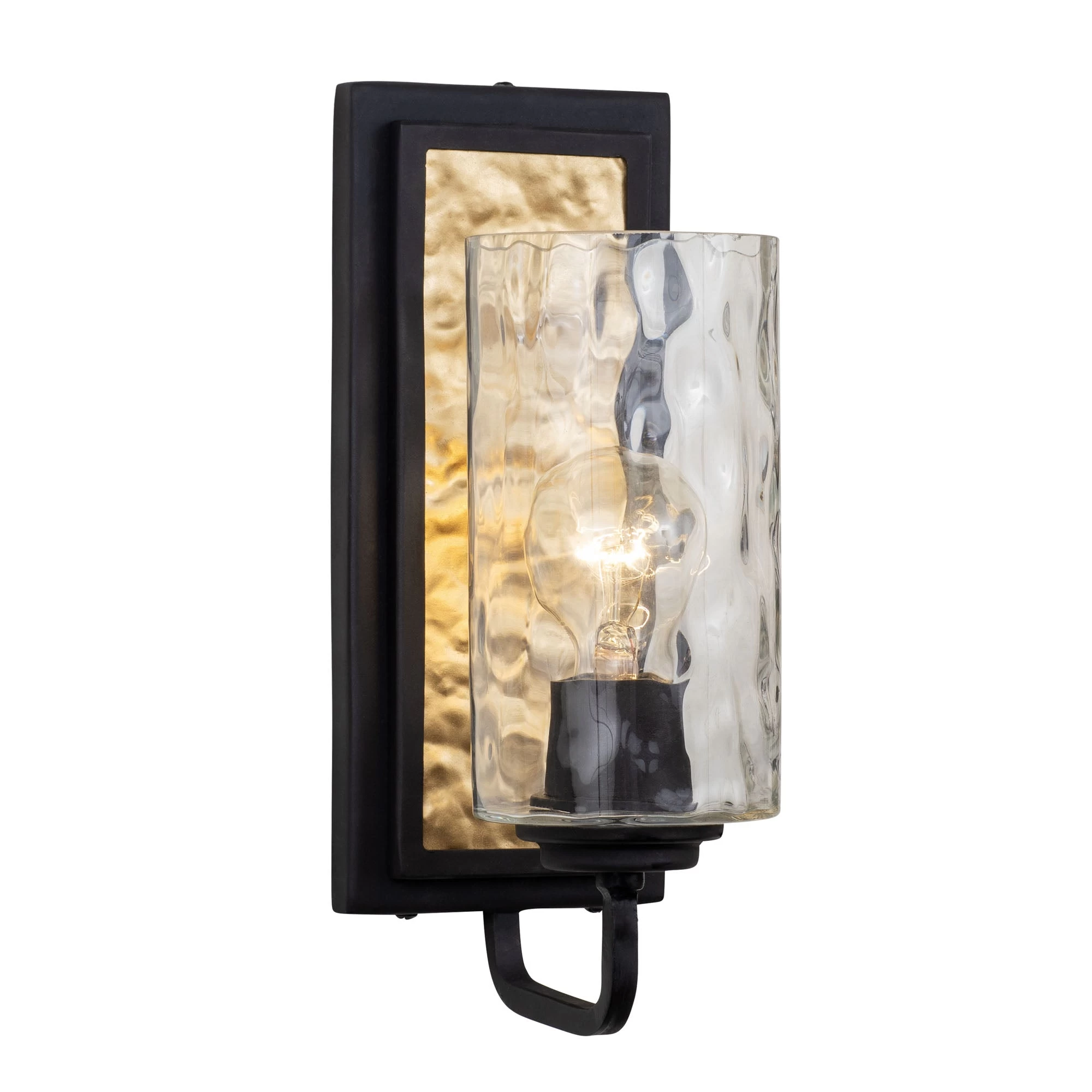 Hammer Time 371W01CBFG 1-Light Wall Sconce - Carbon/French Gold 6 Hammer Time 371W01CBFG 1-Light Wall Sconce - Carbon/French Gold - Image 4