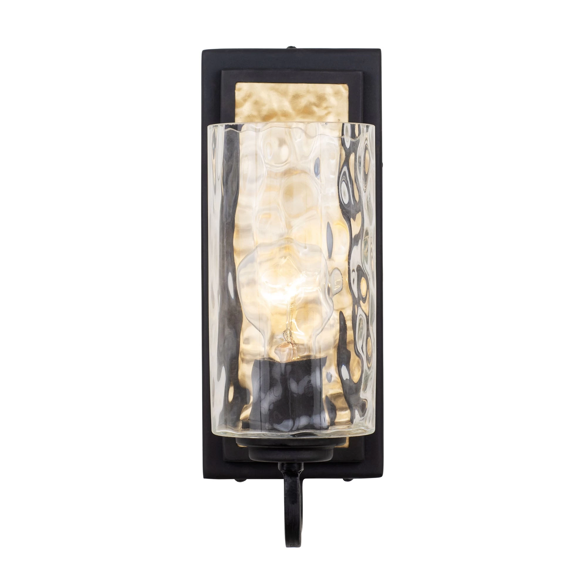 Hammer Time 371W01CBFG 1-Light Wall Sconce - Carbon/French Gold 3 Hammer Time 371W01CBFG 1-Light Wall Sconce - Carbon/French Gold