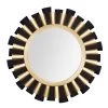 Daphne 372MI36MBFG 36-Inch Round Mirror - Matte Black/French Gold 2 Daphne 372MI36MBFG 36-Inch Round Mirror - Matte Black/French Gold -Hanging Lighting 372MI36MBFG