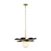 Daphne 372P01LMBFG 1-Light Large Pendant Light - Matte Black/French Gold -Hanging Lighting 372P01LMBFG 1
