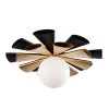 Daphne 372S01LMBFG 1-Light Ceiling Light - Matte Black/French Gold -Hanging Lighting 372S01LMBFG