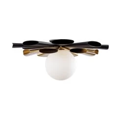Daphne 372S01LMBFG 1-Light Ceiling Light - Matte Black/French Gold -Hanging Lighting 372S01LMBFG 2